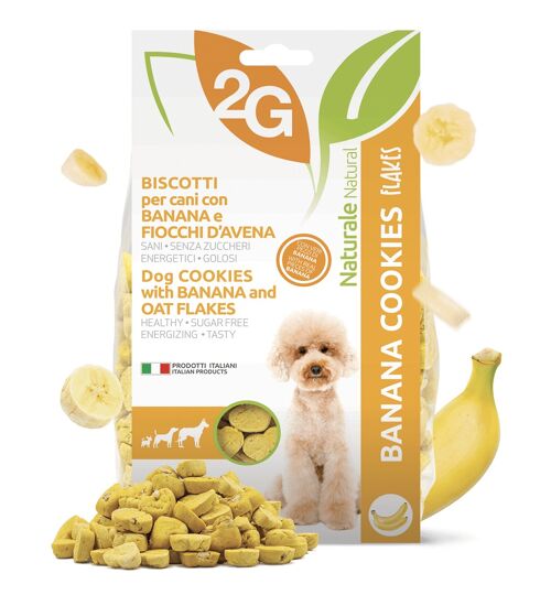 Banana Dog Cookies | Snack 100% naturale, Made in Italy 350 g