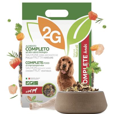 Herbes complètes diététiques | Aliment complet pour chiens, fabriqué en Italie 2 kg