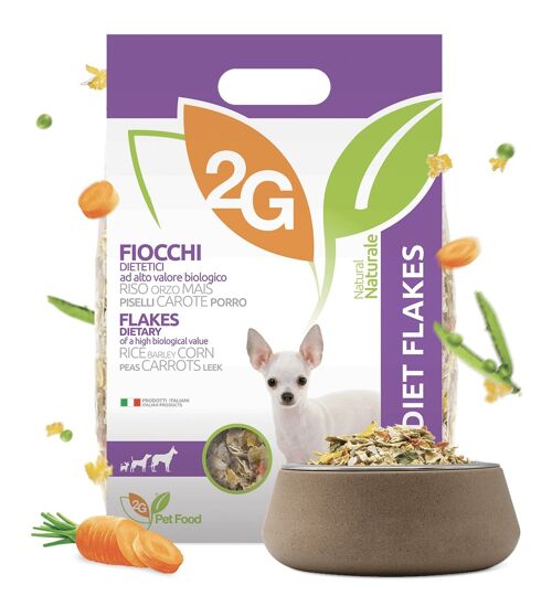 Diet Flakes | Cibo fioccato per cani, 100% naturale 2 kg