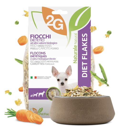 Diet Flakes | Cibo fioccato per cani, 100% naturale 350 g