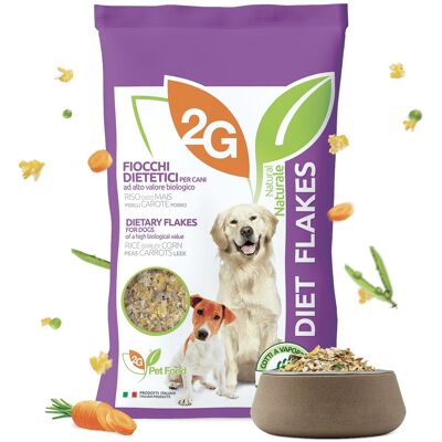 Copos de dieta | Alimento en copos para perros 100% natural 8 kg