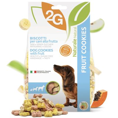 Biscuits aux fruits pour chiens | 3 saveurs de fruits, sans sucres ajoutés 350 g