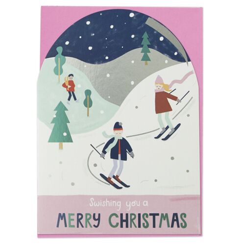 'Swishing you a Merry Christmas' Christmas card