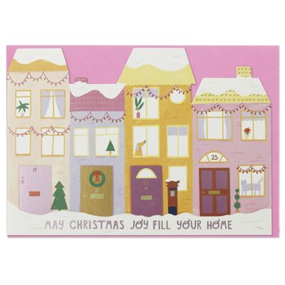 Carte de Noël "Que la joie de Noël remplisse votre maison"