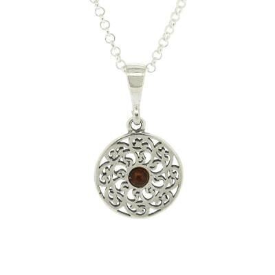 Amber Wandsworth Pendant with 18" Trace Chain and Presentation Box
