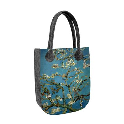 Borsa Shopper Mandorla En Feltro Linea City Bertoni