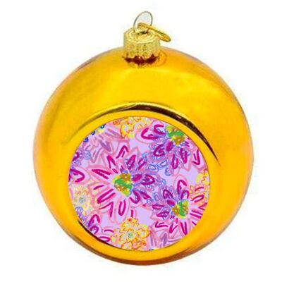 Christmas Baubles 'Abstract Oil Pastel F
