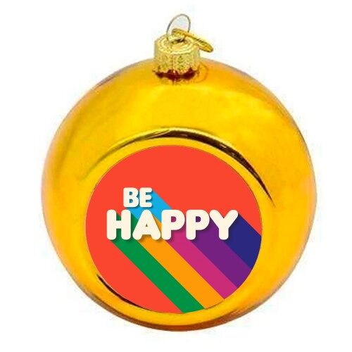 Christmas Baubles 'BE HAPPY'
