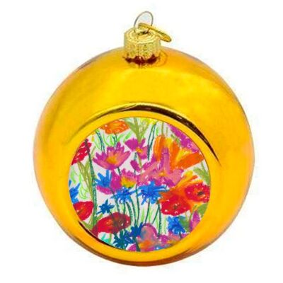 Christmas Baubles 'Colourful Flower Mead