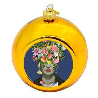 Christmas Baubles 'Frida Floral (Blue)'