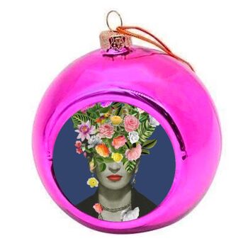 Boules de Noël 'Frida Floral (Bleu)' 4