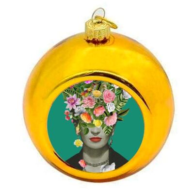 Christmas Baubles 'Frida Floral (Green)'