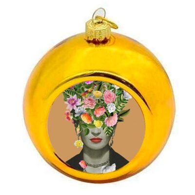 Christmas Baubles 'Frida Floral (Orange)