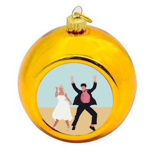 Christmas Baubles 'Grease is the word'