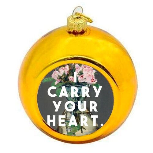 Christmas Baubles 'I Carry Your Heart'