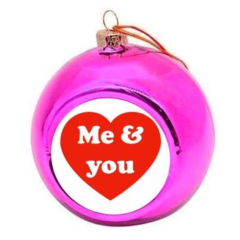 Boules de Noël 'Je t'aime & moi' 4