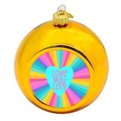 Christmas Baubles 'Love you lots'