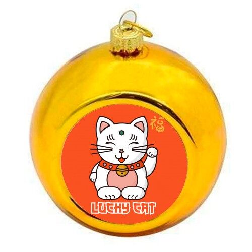 Christmas Baubles 'Lucky Cat'