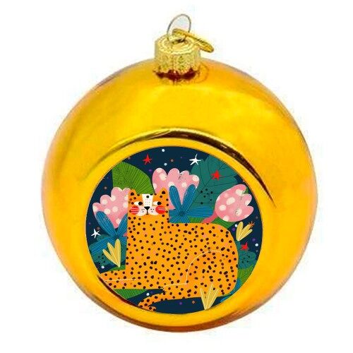 Christmas Baubles 'MIDNIGHT CHEETAH'