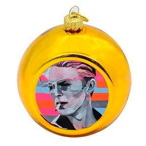 Christmas Baubles 'Neon Bowie'