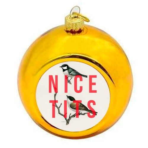 Christmas Baubles 'Nice Tits'