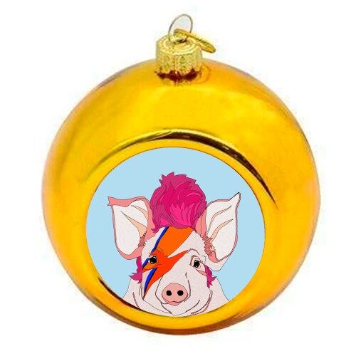 Christmas Baubles 'Piggy Stardust'