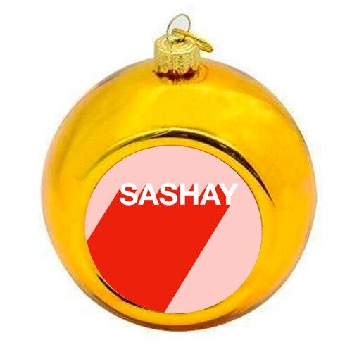 Christmas Baubles 'Sashay Typographic De