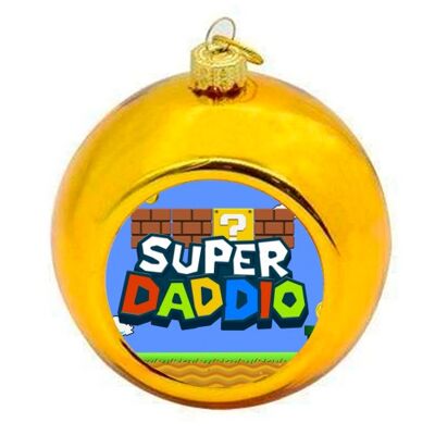 Christmas Baubles 'Super daddio gamer pr