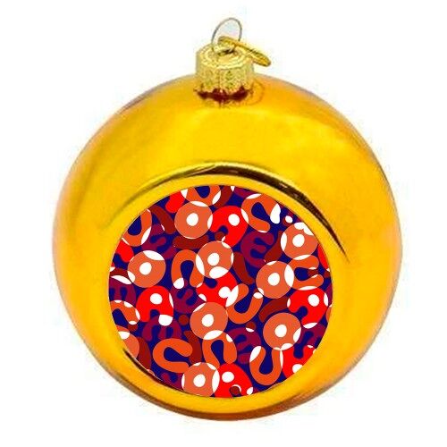 Christmas Baubles 'The five vowels of th