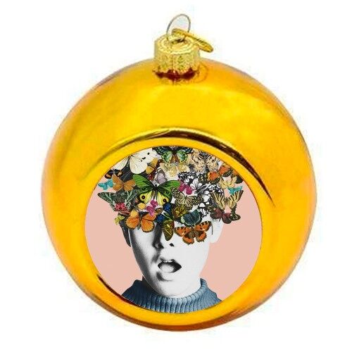 Christmas Baubles 'Twiggy Surprise (Pink