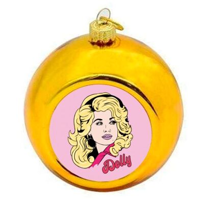 Christmas Baubles 'What would Dolly do?'