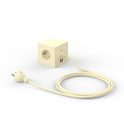 Square 1 avec USB/Magnet et câble de 1,8 m Jaune citron