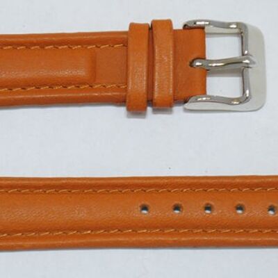 Genuine cowhide leather watch strap roma gold aviator model 18mm