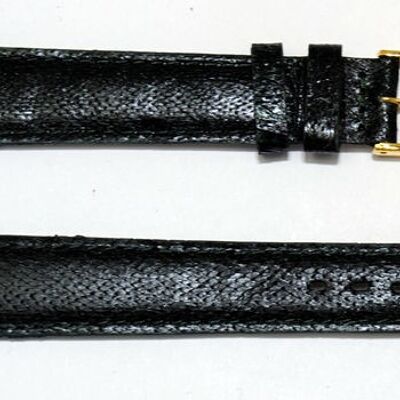 Uhrenarmband aus echtem, gewölbtem Maruca-Leder, 16 mm, dunkelgrüne Farbe, französisches Leder, hergestellt in der Bretagne