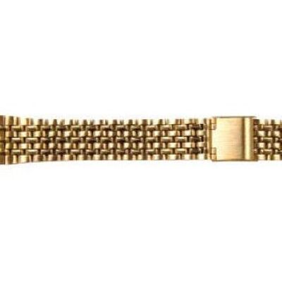Gold Boston model steel watch strap 18mm