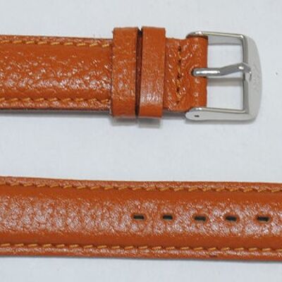 Cinturino per orologio in vera pelle di vacchetta, modello iris oro, 18mm