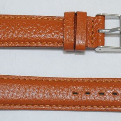 Cinturino per orologio in vera pelle di vacchetta, modello iris oro, 18mm