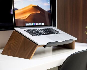 Wooden laptop stand - Walnut 3