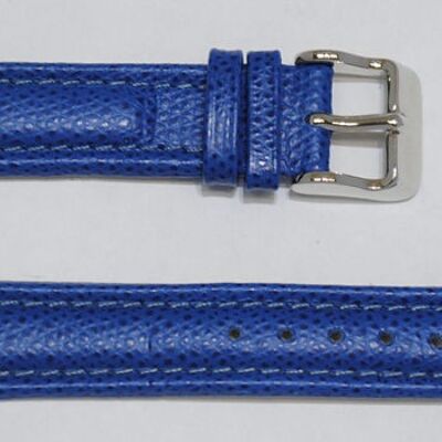 Cinturino per orologio in vera pelle di vacchetta PALERMA blu modello aviatore 18mm
