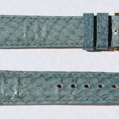 Cinturino per orologio da 18 mm in vera pelle bombata grigio salmone