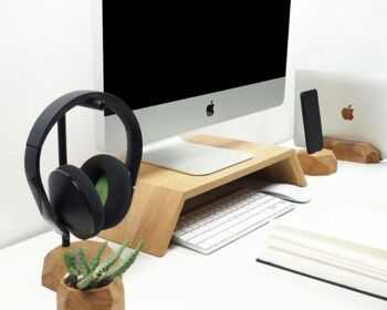 Wooden monitor stand - Oak 4