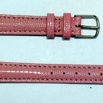 Cinturino per orologio da 12 mm in vera pelle di vacchetta con cupola a grana bianca jakarta.