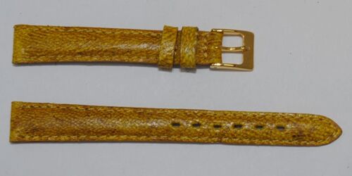 Bracelet montre cuir maruca véritable gold jaune 12mm