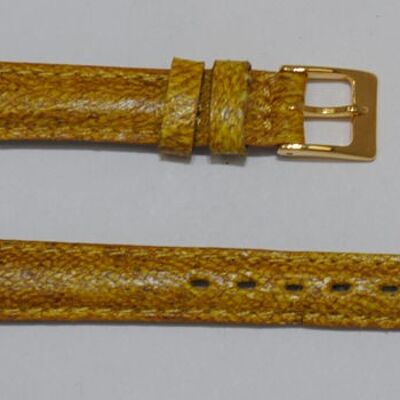 Bracelet montre cuir maruca véritable gold jaune 12mm