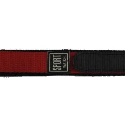 18mm red scratch watch strap