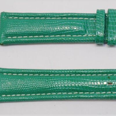 Cinturino per orologio in vera pelle di vacchetta modello aviatore gr lucertola verde malesia 18mm