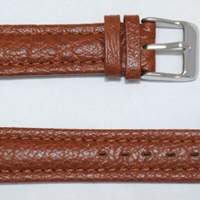 Bracelet montre cuir vachette véritable modèle aviateur Pagan marron 18mm