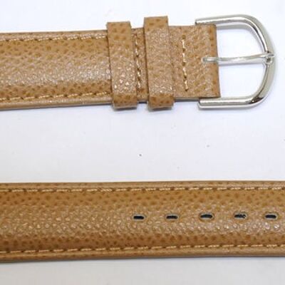 Uhrenarmband aus echtem, gewölbtem Rindsleder, Modell PALERMA, beige, Breite 12 mm