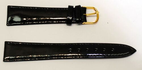 Bracelet montre cuir vachette véritable modèle bombé grain Venise marron 18mm.