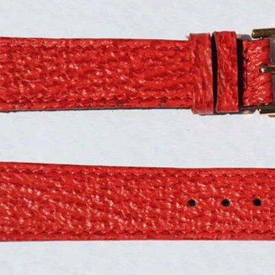 Cinturino per orologio piatto in vera pelle di squalo rosso 18mm